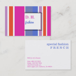 Carte De Visite Couleurs fraîches de mode cool