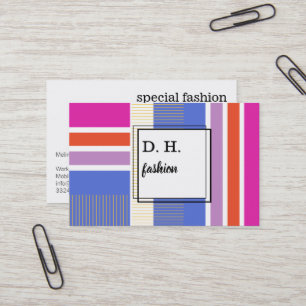 Carte De Visite Couleurs fraîches de mode cool
