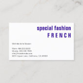 Carte De Visite Couleurs fraîches de mode cool (Dos)