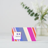 Carte De Visite Couleurs fraîches de mode cool (Debout devant)