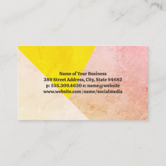 Carte De Visite Couleurs géométriques texturées (Dos)