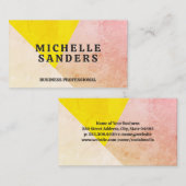 Carte De Visite Couleurs géométriques texturées (Devant / Derrière)