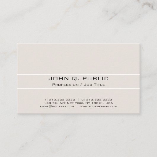 Carte De Visite Couleurs harmoniques élégantes professionnelles (Devant)