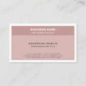 Carte De Visite Couleurs harmoniques tendance Professionnel Design (Dos)