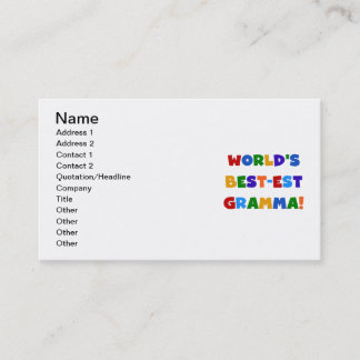 Carte De Visite Couleurs lumineuses du Meilleur-est Gramma du