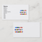 Carte De Visite Couleurs lumineuses du Meilleur-est Granma du (Devant / Derrière)