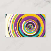 Carte De Visite Couleurs modernes Cercles Formes Abstrait Professi (Dos)