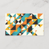 Carte De Visite Couleurs modernes Formes Minimal Abstrait Professi (Dos)