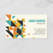 Carte De Visite Couleurs modernes Formes Minimal Abstrait Professi (Devant)