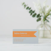 Carte De Visite Couleurs modernes gris-clair et conception (Debout devant)