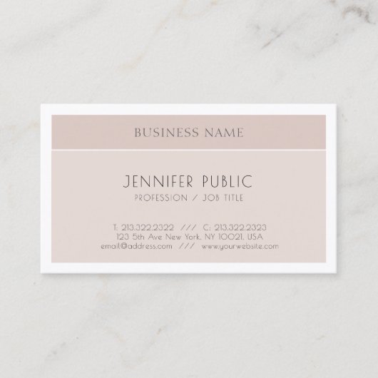 Carte De Visite Couleurs Movées tendance Smart Design Plain (Devant)