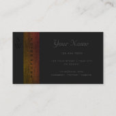 Carte De Visite Couleurs noires gris foncé rouge jaune avec initia (Dos)