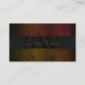 Carte De Visite Couleurs noires gris foncé rouge jaune avec initia (Devant)