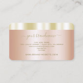 Carte De Visite Couleurs or et or Rose brillant professionnel (Dos)