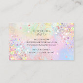 Carte De Visite couleurs pastel à parties scintillant collante sim (Dos)