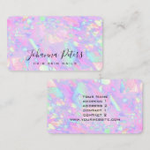 Carte De Visite couleurs pastel abstrait d'inspiration opale (Devant / Derrière)