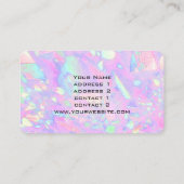 Carte De Visite couleurs pastel abstrait d'inspiration opale (Dos)