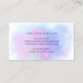 Carte De Visite couleurs pastel cheveux papillon et ongles (Dos)