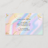 Carte De Visite couleurs pastel de parties scintillant simulées (Dos)