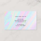 Carte De Visite couleurs pastel effet holographique FAUX (Dos)