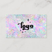 Carte De Visite couleurs pastel fausse parties scintillant concept (Devant)