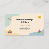 Carte De Visite Couleurs Pastel - Garde d'Enfants (Devant)