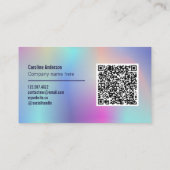 Carte De Visite couleurs pastel irisées (Dos)