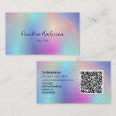 Carte De Visite couleurs pastel irisées (Devant / Derrière)