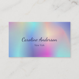 Carte De Visite couleurs pastel irisées