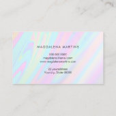Carte De Visite couleurs pastel logo de bogue d'effet holographiqu (Dos)