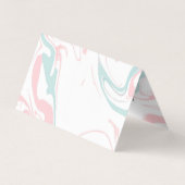 Carte De Visite Couleurs pastel Marbre tourbillonnant (Dos)