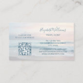 Carte De Visite Couleurs pastel océaniques | Code QR (Dos)