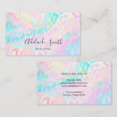 Carte De Visite couleurs pastel peau d'animal motif (Devant / Derrière)