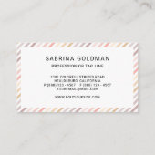 Carte De Visite Couleurs pastel roses de couleur rétro (Dos)