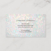 Carte De Visite couleurs pastel simulé iridescente réserver votre (Dos)