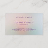 Carte De Visite Couleurs Pastel tendance Moderne Monogram Modèle (Dos)