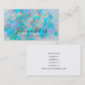Carte De Visite couleurs pastel texture opale abstraite (Devant / Derrière)