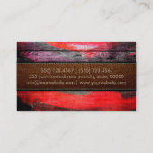 Carte De Visite Couleurs peintes Couleurs en bois Élégant cuir loo (Dos)