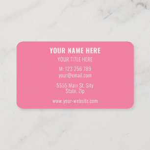 Carte De Visite Couleurs personnalisées Élégant Simple Personna