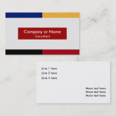 Carte De Visite Couleurs primaires modernes (Devant / Derrière)