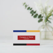 Carte De Visite Couleurs primaires modernes (Debout devant)