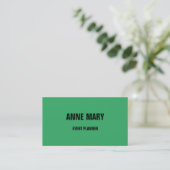 Carte De Visite Couleurs sur mesure Mariage couleur couleur verte  (Debout devant)