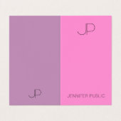 Carte De Visite Couleurs tendance Élégant Modèle Monogramme modern (Extérieur déplié)