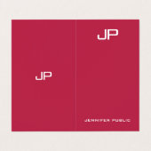 Carte De Visite Couleurs tendance personnalisées Monogramme modern (Extérieur déplié)