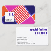 Carte de visite couleurs tendances (Devant / Derrière)