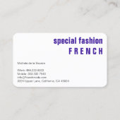 Carte de visite couleurs tendances (Dos)