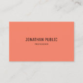 Carte De Visite Couleurs tendances Moderne Simple Modèle Élégant (Devant)