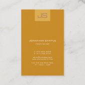 Carte De Visite Couleurs tendances Monogramme moderne Modèle éléga (Dos)