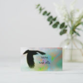 Carte De Visite Couleurs tourbillonnant et corneille (Debout devant)