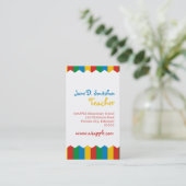 Carte De Visite Couleurs vives (Debout devant)